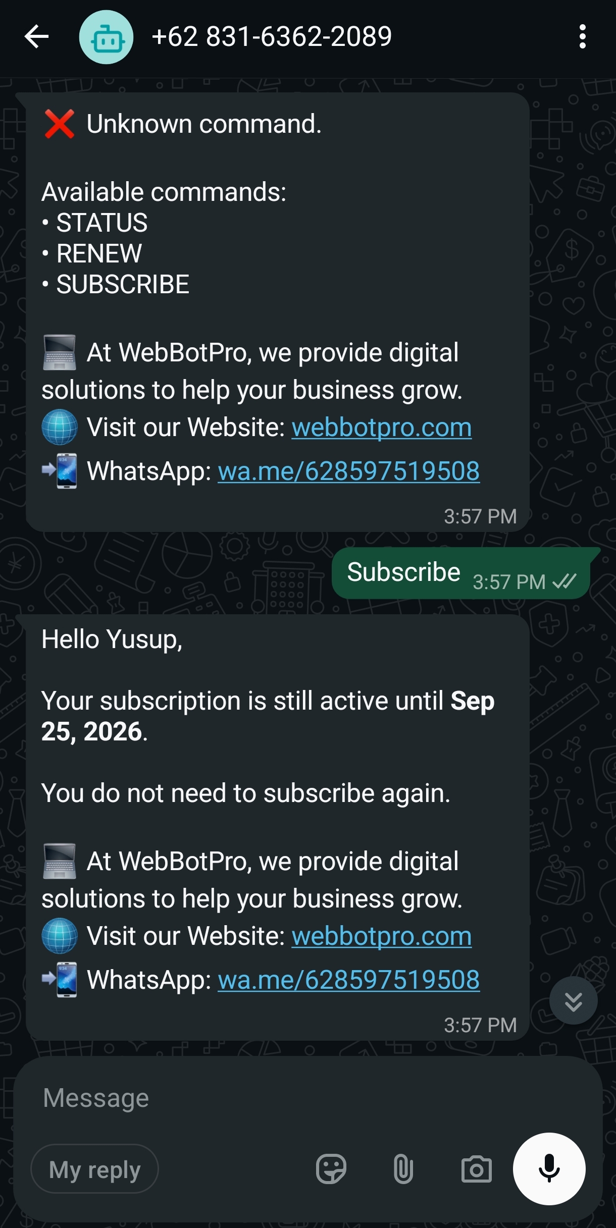 WhatsApp Market Signal